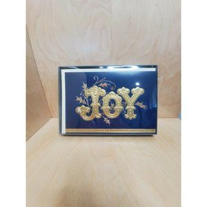 Hallmark Cards Joy Gold Foil Embossed Lettering on Deep Blue, 12 Christmas Cards